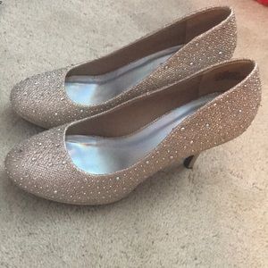 Gold heels with silver sparkles!!!